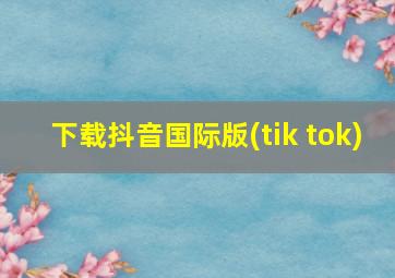 下载抖音国际版(tik tok)